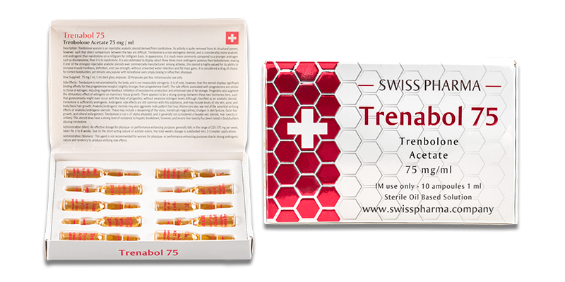 Swiss Pharma Trenbolone Acetate 75mg 10 Ampul